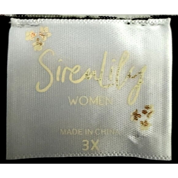 Siren Lily Womens Floral Longer Dress 3X Flutter Sleeves Elastic Waist Tiered - Picture 5 of 7